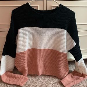 Cropped Striped Sweater